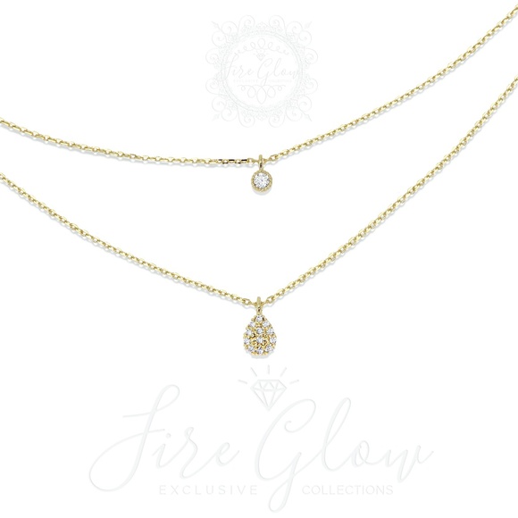 18K Gold Dipped Two Cute Layered Charm Necklace - Picture 16 of 16